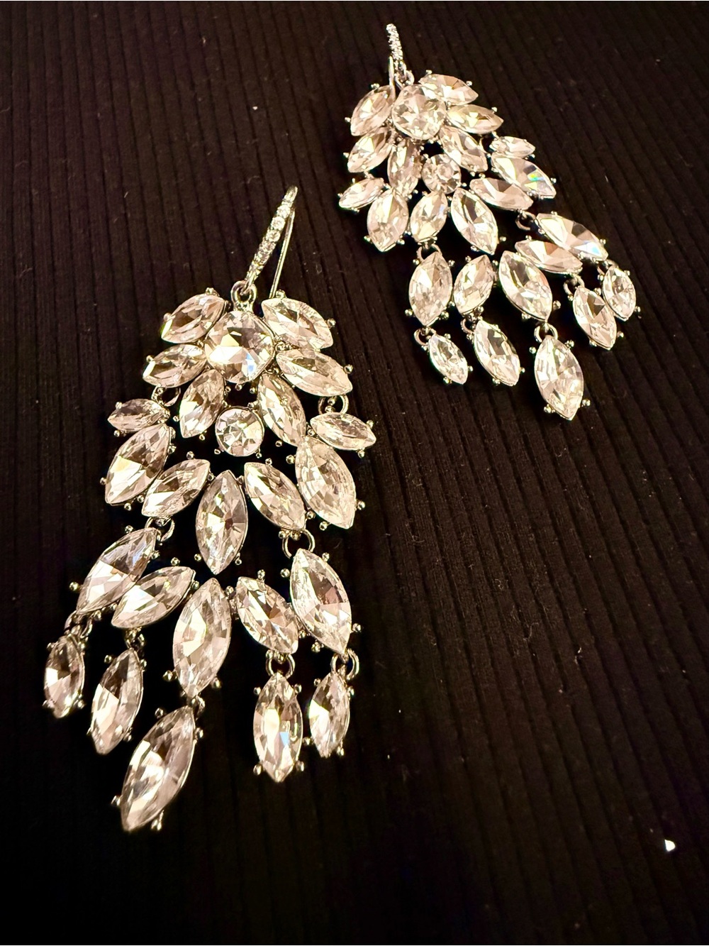 INC International Concepts Clear Crystal Chandelier Drop Earrings
